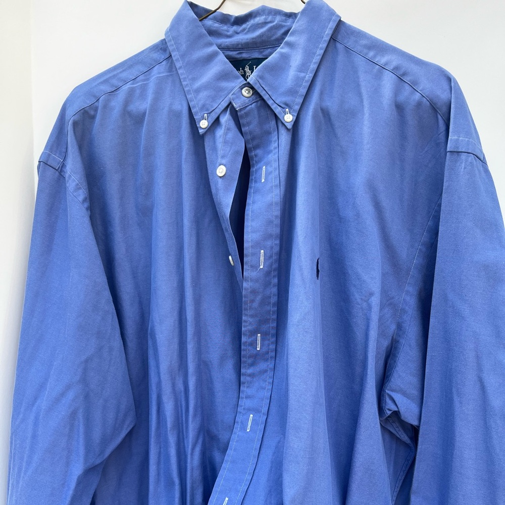Polo by Ralph Lauren button down dress shirt, 17” neck, 34/35” sleeve, EUC!